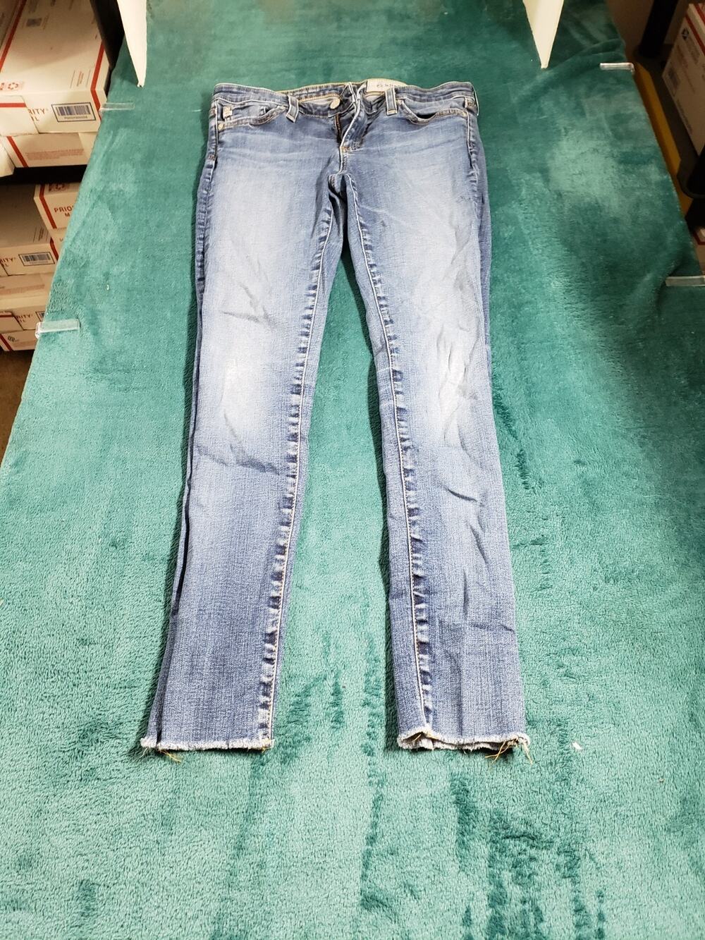 Adriano Goldschmied Jeans Size 27 Women Blue Fray Hem Jegging Skinny Ankle